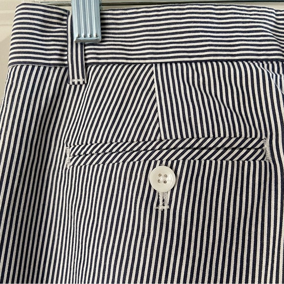 Cropped straight leg seersucker pants - Picture 6 of 11